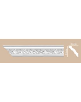 Потолочный плинтус с орнаментом Decomaster 95777 (85*85*2400)