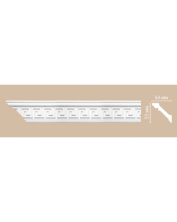 Потолочный плинтус с орнаментом Decomaster 95655 (53*53*2400)