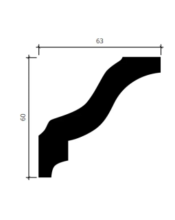 Карниз Европласт 1.50.105 Пенополиуретан 2000*60*63 мм-foto4