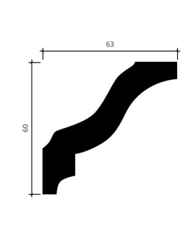 Карниз Европласт 1.50.105 Пенополиуретан 2000*60*63 мм-foto4
