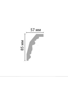 Потолочный плинтус с орнаментом Decomaster 95323 гибкий (88*57*2400)-foto3