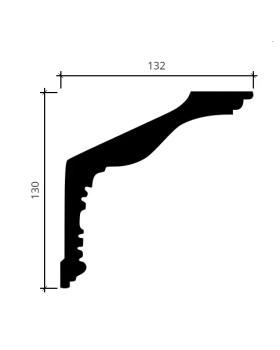 Карниз Европласт 1.50.118 гибкий Пенополиуретан 2000*130*131 мм-foto2
