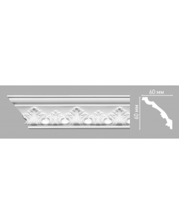 Плинтус потолочный с орнаментом Decomaster 95015 (60х60х2400мм)