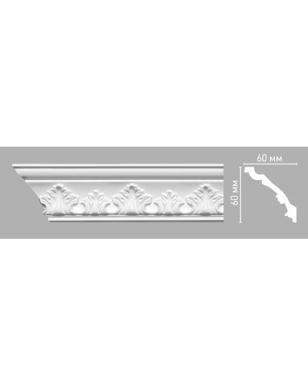 Плинтус потолочный с орнаментом Decomaster 95015 (60х60х2400мм)