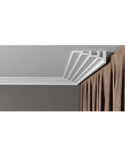 Карниз Decor Dizayn DD514 Полистирол 2000*120*43 мм-foto3