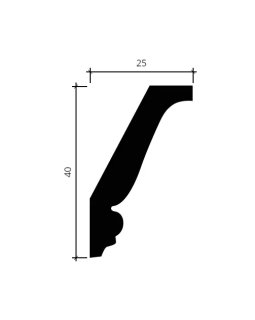 Карниз Европласт 1.50.191 гибкий Пенополиуретан 2000*40*25 мм-foto2