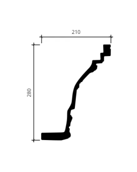 Карниз Европласт 1.50.524 Пенополиуретан 2000*277*205 мм-foto5