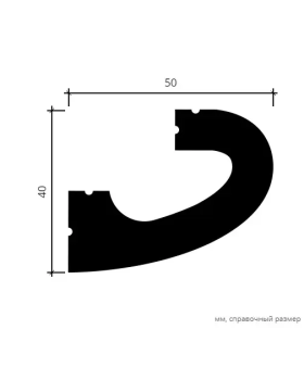 Карниз Европласт 6.50.708 Композит Новый 2000*40*50 мм-foto4