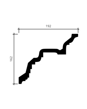 Карниз Европласт 1.50.110 гибкий Пенополиуретан 2000*169*189 мм-foto2