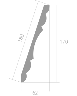 Карниз Ultrawood CR 0022 i ЛДФ 2000*170*62 мм-foto6