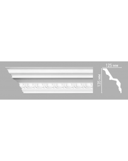 Плинтус потолочный с орнаментом Decomaster 95106 (135х125х2400мм)