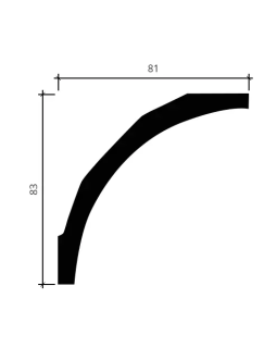 Карниз Европласт 1.50.165 гибкий Пенополиуретан 2000*82*80 мм-foto2