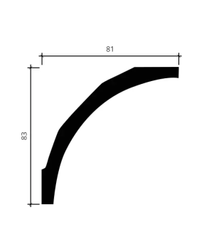 Карниз Европласт 1.50.165 гибкий Пенополиуретан 2000*82*80 мм-foto2