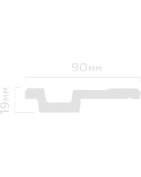 Карниз Hiwood A90V1, A115V1 Фитополимер Белый 2000*90-115*19-22 мм-foto2