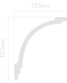 Карниз Hiwood A130V1, A156, A195 Фитополимер Под покраску 2000*100-150*83-125 мм-foto2