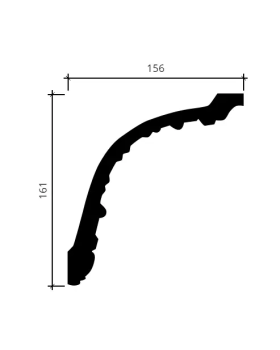 Карниз Европласт 1.50.138 гибкий Пенополиуретан 2000*165*151 мм-foto2