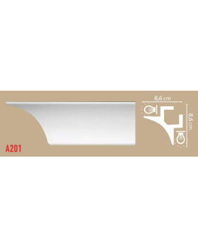 Плинтус потолочный Decomaster A201 (86*86*2000)-foto2