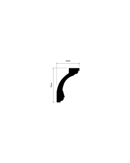 Карниз Hiwood AL75 Полистирол Под покраску-foto2