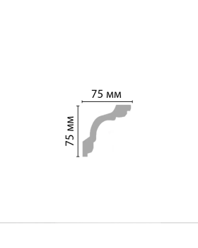 Потолочный плинтус гладкий Decomaster 96630 (75*75*2400)-foto2