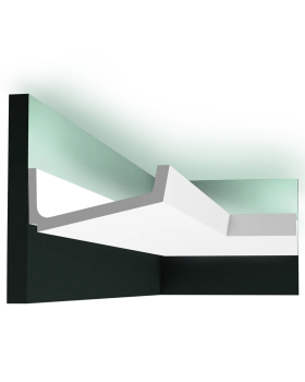 C352 Карниз для скрытого освещения Flat Orac Decor Полиуретан