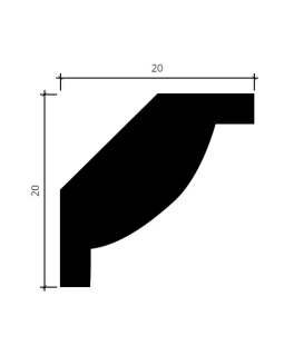 Карниз Европласт 1.50.297 гибкий Пенополиуретан 2000*20*20 мм-foto2