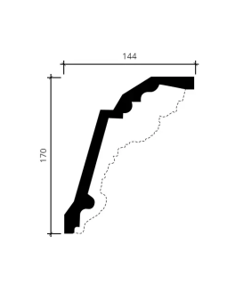 Карниз Европласт 1.50.280 гибкий Пенополиуретан 2000*168*143 мм-foto2