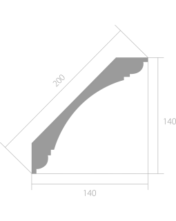 Карниз Ultrawood CR 0003, CR 0003 i ЛДФ 2000-2440*140*140 мм-foto7