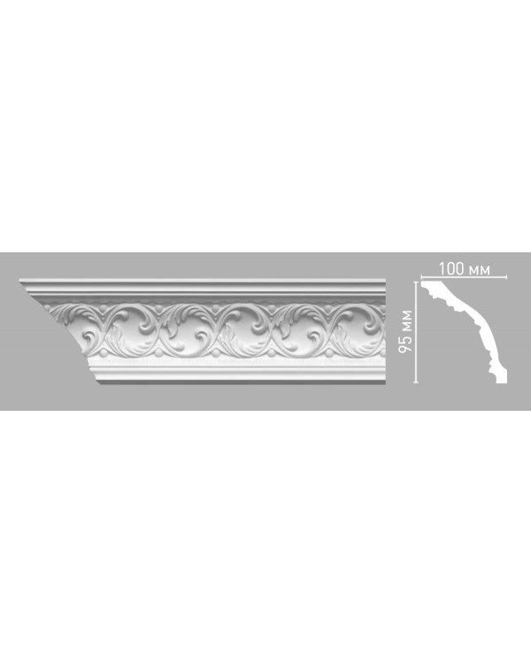 Плинтус потолочный с орнаментом Decomaster 95104/30 (95х100х2400мм)