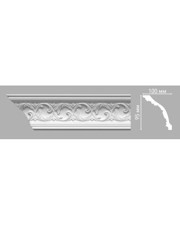 Плинтус потолочный с орнаментом Decomaster 95104 (95х100х2400мм)