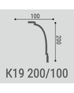 Карниз Bello Deco К19 XPS Полимер 2000*200*100 мм-foto2