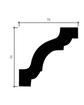Карниз Европласт 1.50.141 гибкий Пенополиуретан 2000*72*68 мм-foto2