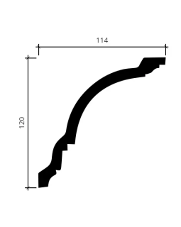 Карниз Европласт 1.50.108 гибкий Пенополиуретан 2000*119*117 мм-foto2