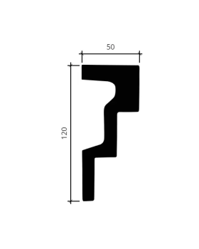 Карниз Европласт 1.50.262 гибкий Пенополиуретан 2000*120*50 мм-foto2