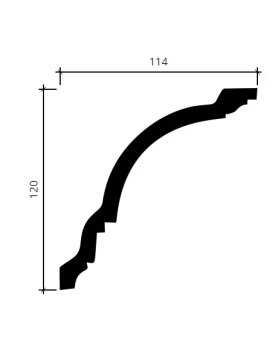 Карниз Европласт 1.50.108 Пенополиуретан 2000*119*117 мм-foto4