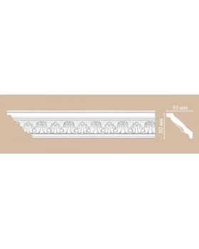 Потолочный плинтус с орнаментом Decomaster 95854 (80*91*2400)