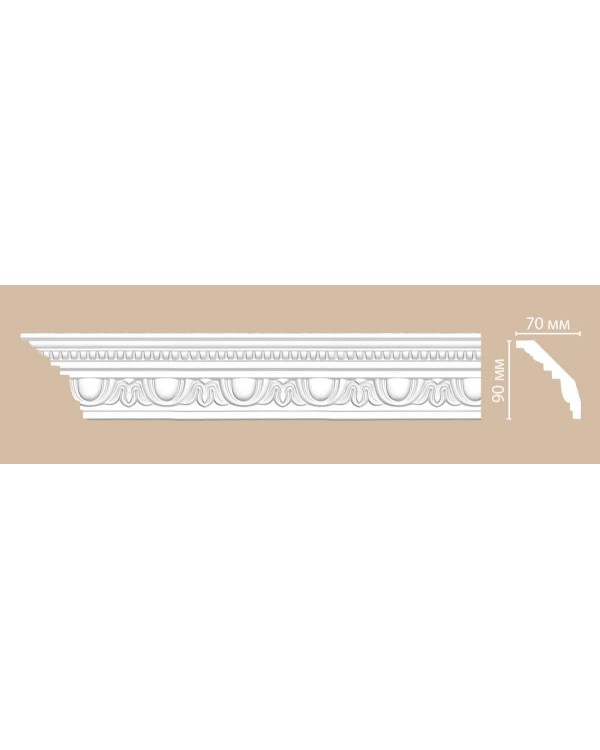 Потолочный плинтус с орнаментом Decomaster 95769 (90*70*2400)