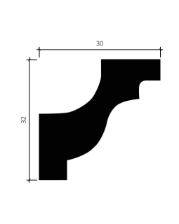 Карниз Европласт 1.50.130 Пенополиуретан 2000*32*30 мм-foto4