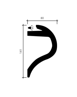 Карниз Европласт 1.50.228 Пенополиуретан 2000*140*80 мм-foto4