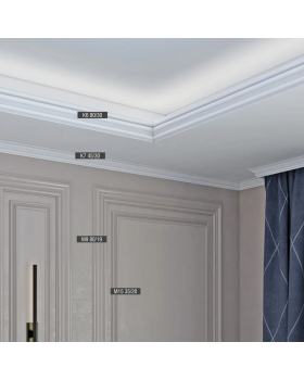 Карниз Bello Deco К7 XPS Полимер 2000*45*35 мм-foto3