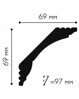 Карниз Mallers MC100 Композит 2000*69*69 мм-foto2