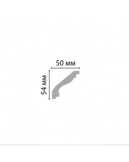 Потолочный плинтус гладкий Decomaster 96627 гибкий (54*50*2400)-foto2