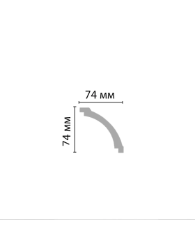 Потолочный плинтус гладкий Decomaster 96616 (74*74*2400)-foto2