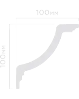 Карниз Hiwood A141 Полистирол Под покраску 2000*100*100 мм-foto2