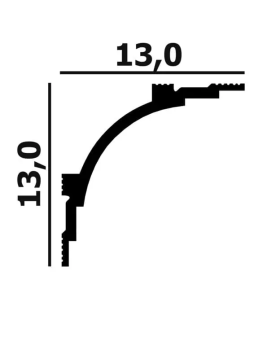 Карниз P99, P100 Перфект Плюс XPS Полимер 2000*100/130*100/130 мм-foto2