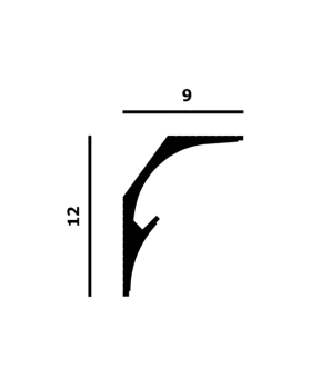 Карниз P177 Перфект Плюс XPS Полимер 2000*120*90 мм-foto2