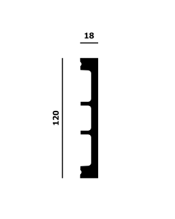 Плинтус P211 Перфект Плюс XPS Полимер 2000*120*18 мм-foto5