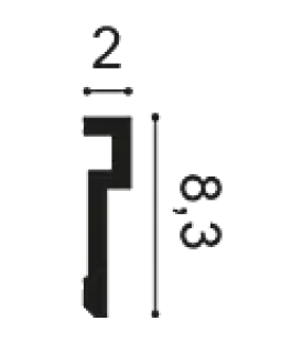 Многофункциональный профиль гибкий Orac Decor PX198F U-Steps Дюрополимер 2000*83*20 мм-foto2