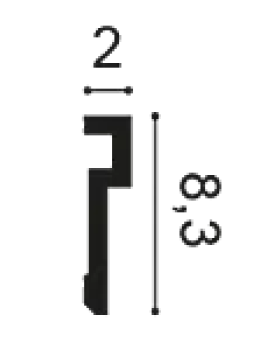 Многофункциональный профиль гибкий Orac Decor PX198F U-Steps Дюрополимер 2000*83*20 мм-foto2