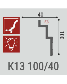 Карниз Bello Deco К13Н Полистирол 2000*100*40 мм-foto3