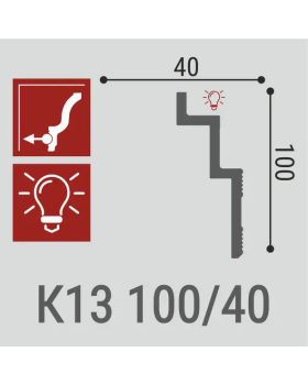 Карниз Bello Deco К13Н Полистирол 2000*100*40 мм-foto3